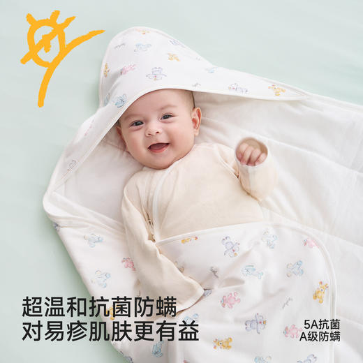 【商场同款】英氏婴儿抱被宝宝初生包被冬季加厚夹棉保暖被子包单 商品图3