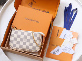 春夏特惠💰560 渠道级 te级LV Mini Pochette Accessoires M58009老花/白格