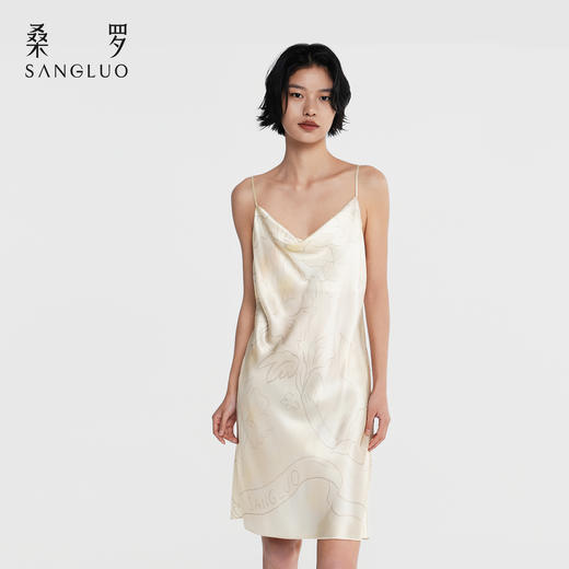 雾月花影』桑罗真丝吊带裙100%桑蚕丝女可外穿真丝睡裙2026年新款 商品图5