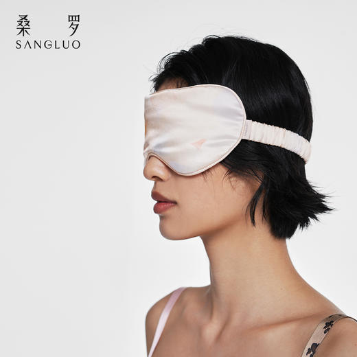 雾月花影』桑罗晕染印花真丝眼罩100%桑蚕丝遮光助睡眠2026年新款 商品图4