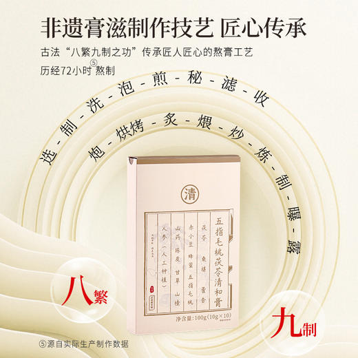 正安 五指毛桃茯苓清和膏 古法膏方技艺 十味同源三重通调 赶走湿气不黏不腻清爽自在 上班族家庭冲泡好物 100g/盒 商品图8