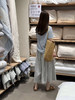 韩系慵懒米灰蓝条纹半裙 商品缩略图9