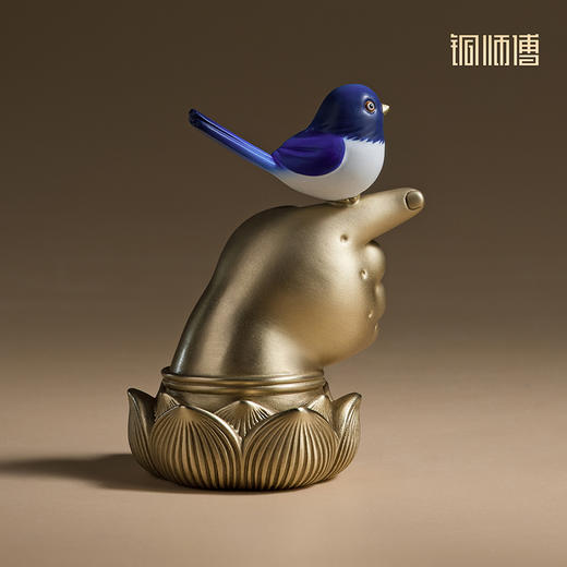 铜师傅《手中佛系列》一举夺魁葫芦如意元宝书房办公桌装饰铜摆件 商品图5