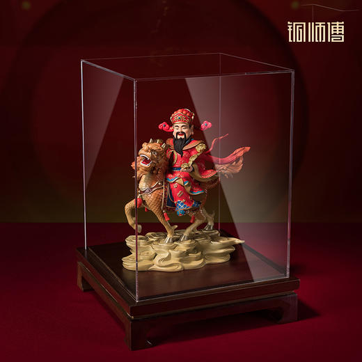 铜师傅《福财满贯》麒麟财神爷新中式办公室桌面招财铜摆件 商品图6