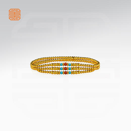 玺匠金铺《古法手工福珠手链》足金9999 黄金手链 生日礼物 商品图3