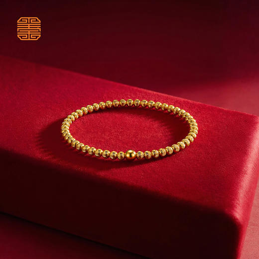 玺匠金铺《时来运转》足金9999 黄金手链 生日礼物 商品图1