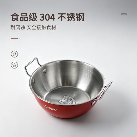“拍1发3”KEYIOW 304不锈钢双耳泡面碗 便携折叠 双耳防烫 商品图4