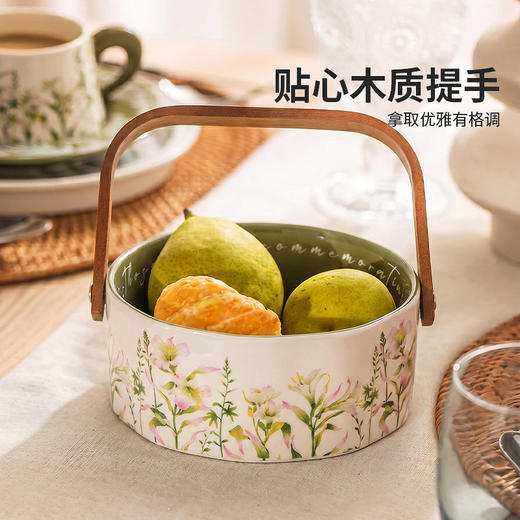 摩登主妇陶瓷水果篮高颜值客厅茶几家用果盘轻奢零食干果摆放盘子 商品图2