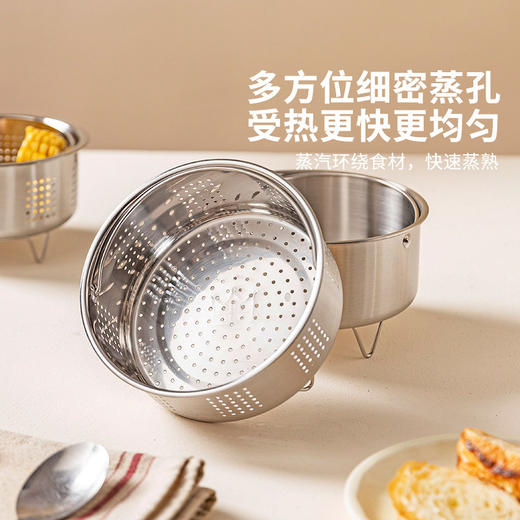 摩登主妇304不锈钢蒸笼家用小蒸架蒸饭蒸蛋蒸锅电饭锅内蒸格蒸屉 商品图1