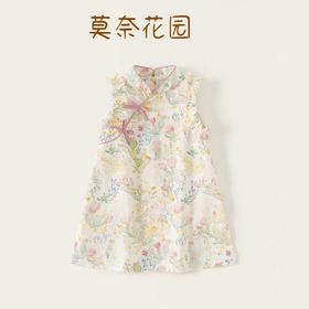 女童蝴蝶结连衣裙夏季新款女宝旗袍裙儿童汉服夏装宝宝国风裙子潮90-140★娃娃优选
