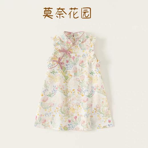 女童蝴蝶结连衣裙夏季新款女宝旗袍裙儿童汉服夏装宝宝国风裙子潮90-140★娃娃优选 商品图0