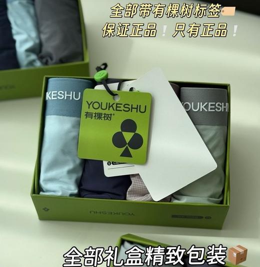 批次不同面料成分会有区别，介意慎拍💥品牌尾货【有棵树男士冰皮内裤】一盒四条！全部带原盒原包装！小冰皮凉感黑科技，上身即降温    0614返团 商品图3