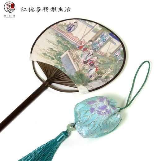 红楼梦周边创意礼盒梦雅扇团扇艾绒香囊实用端午香风礼盒 商品图4