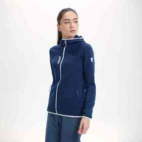 MILLET觅乐SENECA系列户外徒步男女款秋冬保暖连帽抓绒衫 MIV10313