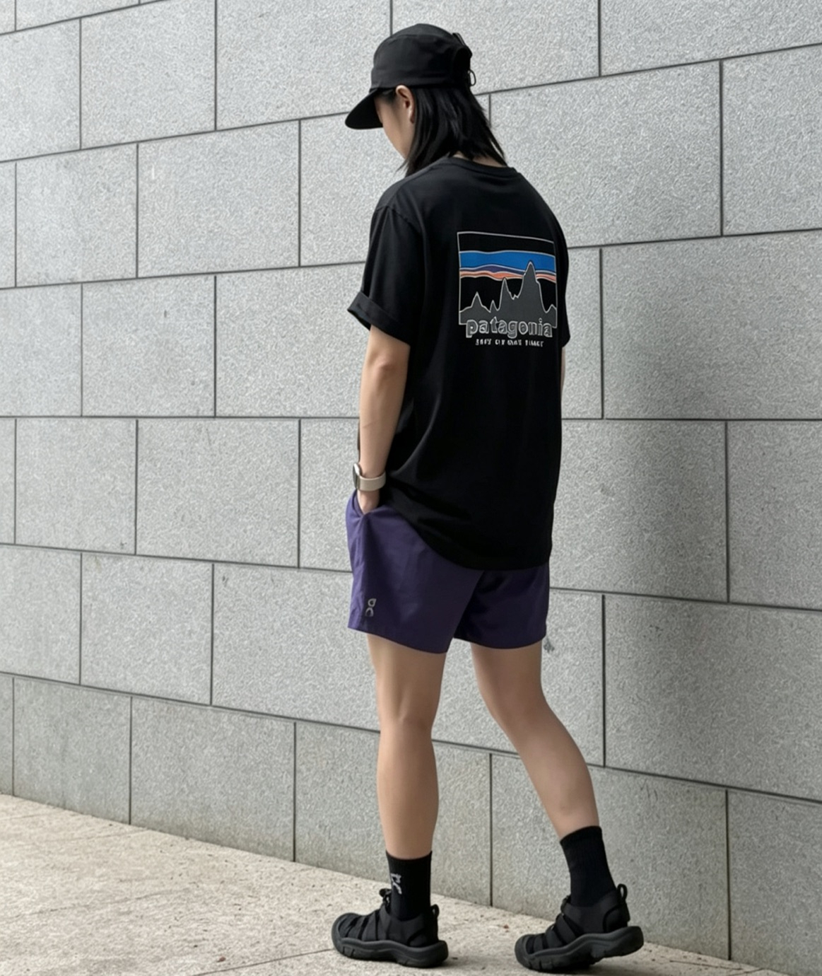 PATA 山脉印花情侣款短袖T恤TX707