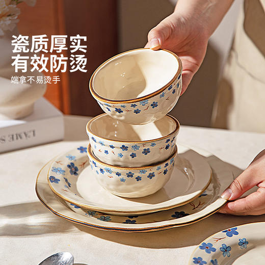摩登主妇釉下彩米饭碗家用2026新款餐具碗具陶瓷碗个人专用吃饭碗 商品图3