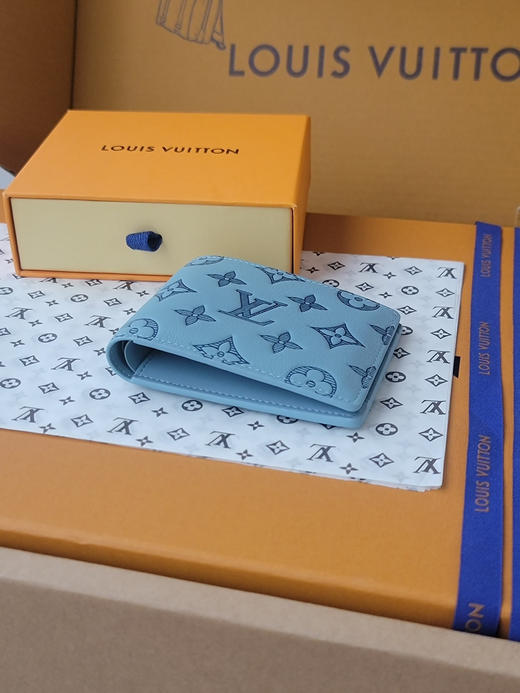 春夏特惠💰370 原单LV 短款钱夹M14802冰蓝 商品图2