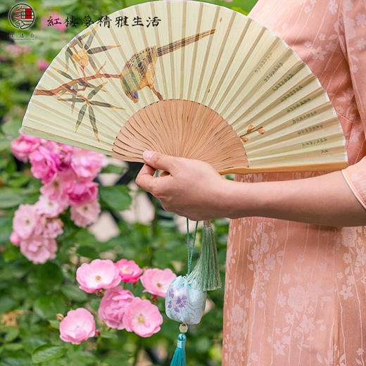 红楼梦周边创意礼盒梦雅扇团扇艾绒香囊实用端午香风礼盒 商品图0