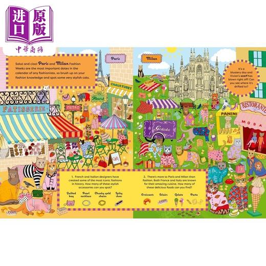 【中商原版】猫步世界 时尚游戏书 A Catwalk Around the World A fashionable search and find book 英文原版 Karen Mabon 商品图3