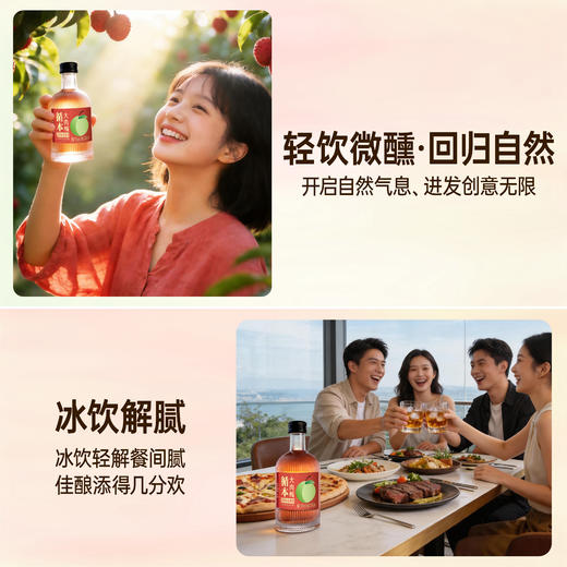 【两瓶装】（再赠一瓶）百年糊涂出品循本青梅酒 12度 荔枝味 300ml*2瓶 新品限时特惠 商品图6