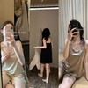 【盒装】女士薄款吊带短裤睡衣套装面性感冰凉丝滑带胸垫纯欲夏季【锦纶+氨纶面料】L-2XL 商品缩略图0