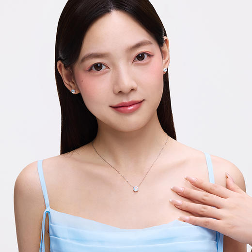 卡蒂罗KADER 925银幻彩玫瑰切项链 爆闪渐变彩锆轻奢高级感小众原创设计 精致氛围感日常百搭配饰 商品图4