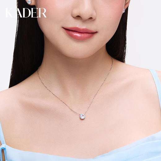 卡蒂罗KADER 925银幻彩玫瑰切项链 爆闪渐变彩锆轻奢高级感小众原创设计 精致氛围感日常百搭配饰 商品图2