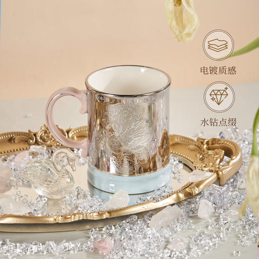 大英博物馆 天鹅贵族棋盘系列 银翼流光/炫彩流光复古马克杯 商品图1