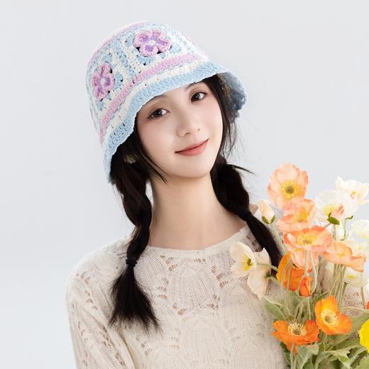 苏苏姐家初夏拼花帽手工diy编织钩针毛线团春夏帽子自制材料包 商品图1