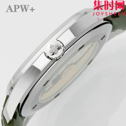 APW百达翡丽AQUANAUT系列5168G 配重手雷 手雷游艇蓝 牛油果绿5168G 男士腕表 表径42.2mm 丹东Cal.330一体机 一步到位 无需改装 商品图5