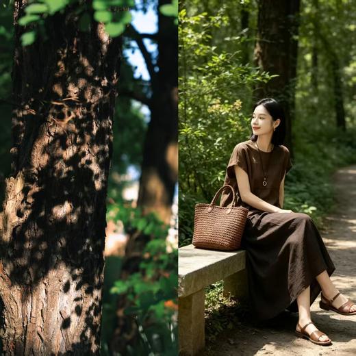 姹弥·凡克亚棕亚麻棉娃娃衫 | 优雅女性甜系穿搭，甜而不俗，自带复古的知性和克制的浪漫 商品图5