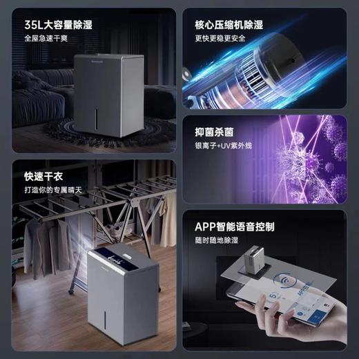 霍尼韦尔35L除湿机 家用抽湿机除潮空气干衣机抽湿器大功率静音 商品图1