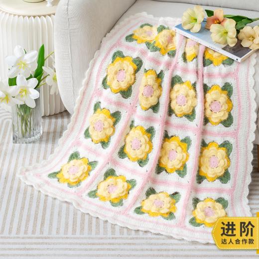 苏苏姐家迎春花毯手工diy编织梦羽纯色100g钩针毛线团毯子材料包 商品图0
