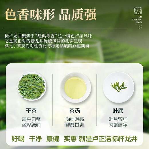 2026新茶【标杆龙井茶】卢正浩雨前杭州龙井茶正宗浓香老茶客挚爱春茶绿茶茶叶250g 商品图3