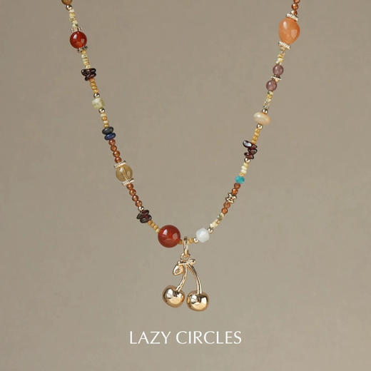 纯元LAZY CIRC樱桃🍒红玛瑙项链锁骨链060104 商品图4