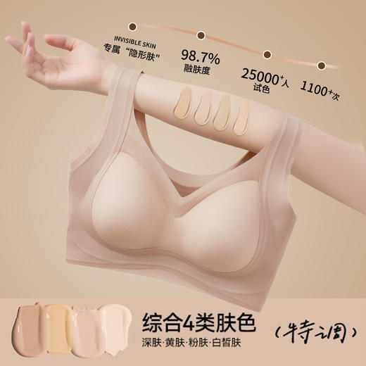 【晴氧--10A黄金桑蚕丝超薄果冻内衣】甄选黄金桑蚕丝+莫代尔高定面料，塑造矫正完美胸型，多维果冻条软支撑，自然隐形裸感无痕，聚拢提拉挺括，冰感透气轻薄，10A级舒适健康内衣 商品图5