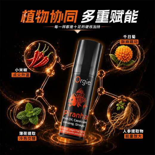 葡萄牙原装Orgie 蛮牛男士热感能量增强膏助勃膏 商品图2