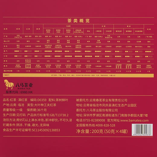 八马茶业 | 爱上茶·经典云南红茶滇红礼盒200g 商品图8