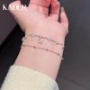 卡蒂罗KADER 幸运双重奏手链 合金材质 好运四叶草甜美气质双层星光点点圆珠小众原创设计感可调节拼接链 商品缩略图2