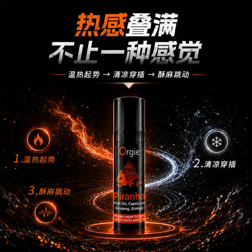 葡萄牙原装Orgie 蛮牛男士热感能量增强膏助勃膏 商品图1