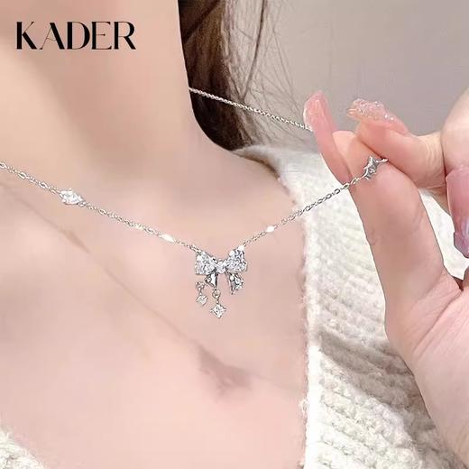 卡蒂罗KADER 心动甜梦项链 合金材质 在逃公主爆闪灵动蝴蝶结闪耀甜美轻奢精致感小众原创设计锁骨链 日常百搭甜蜜告白 商品图2