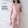 棉芭莎 砂洗空气层休闲套装 冰凉透气 柔软细腻 丝滑垂感 26068 商品缩略图1