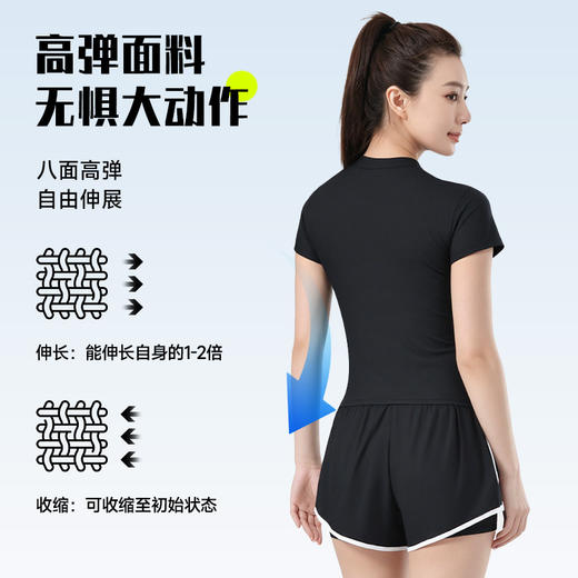 夏季新款泳衣女分体运动学生简约保守修身泳装显瘦度假游泳衣 商品图3