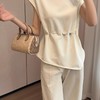 【下单72h发货】高级感小飞袖串珠立体收腰上衣套装 商品缩略图5