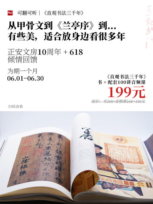 《直观书法三千》+配套100讲音频  正安文房10周年倾情回馈 一本中国审美的入场券【预售至6月17日发货】 商品图2