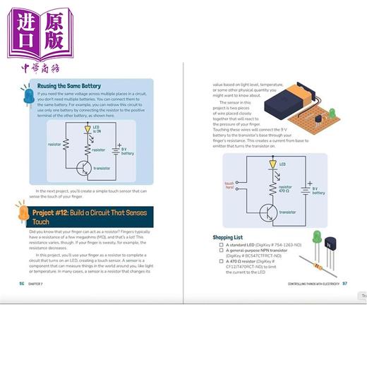 预售 【中商原版】儿童电子学入门  第 2 版  21 个趣味项目  Electronics for Kids  2nd Edition  英文原版  Oyvind Nydal Dahl 商品图1