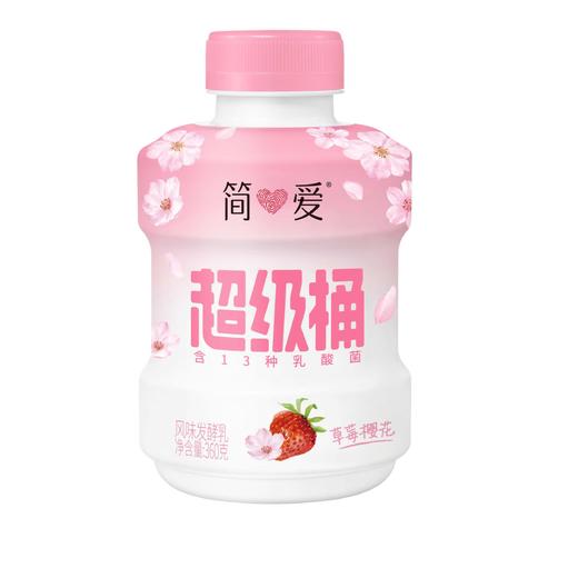 简爱360g草莓樱花风味发酵乳 商品图1