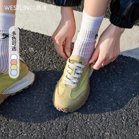 西遇芭蕾德训鞋女新款秋季超火美式复古厚底休闲运动鞋阿甘鞋V2347250