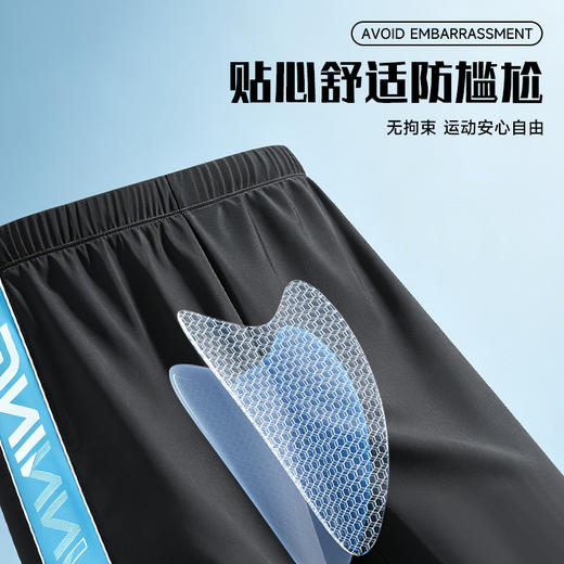 新款透气速干大码泳裤肥佬裤沙滩游泳温泉平角短裤男士泳衣 商品图2