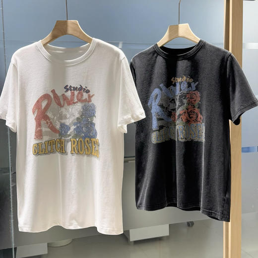 韩国设计师款Raive复古T恤06041 商品图7
